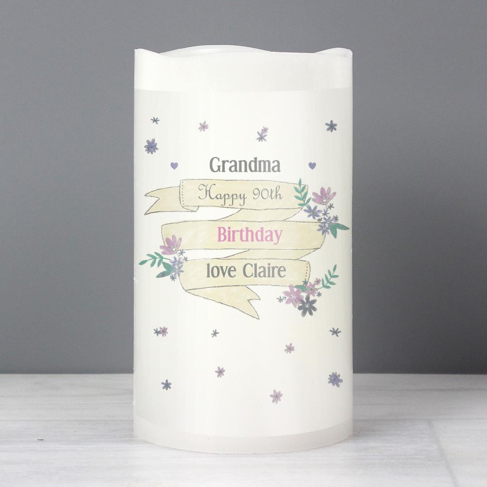 Personalised Garden Bloom LED Candle Extra Image 2